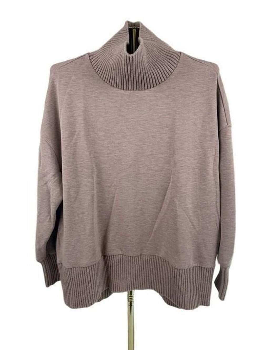 Varley Barker High Neck Sweatshirt Taupe Marl